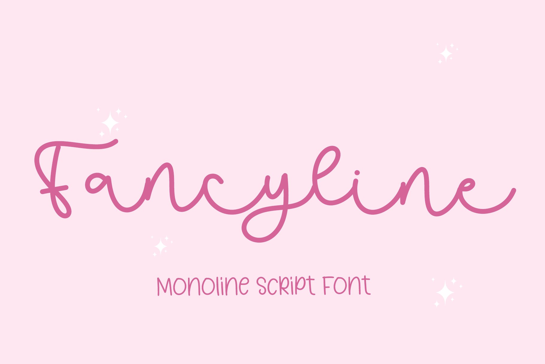 Fancy line | Monoline Font cover image.