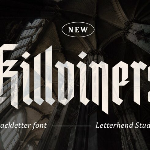 Killviners - Modern Blackletter Font cover image.