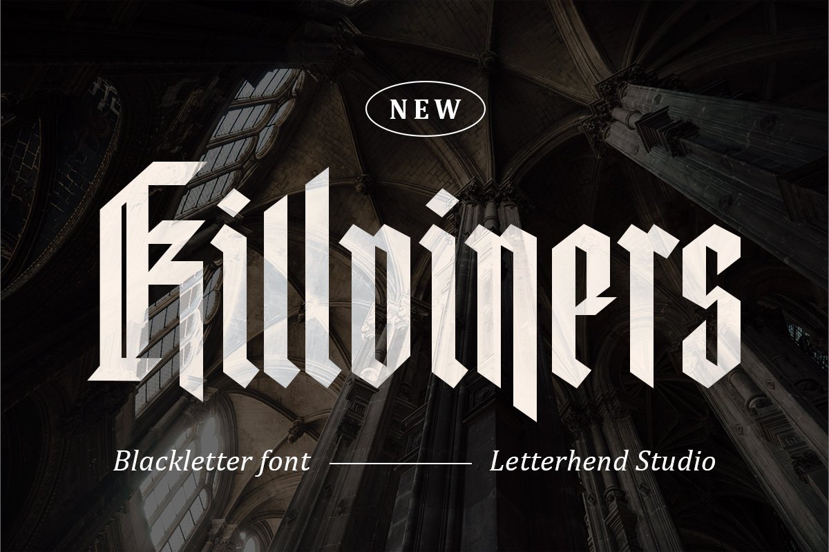 Killviners - Modern Blackletter Font cover image.