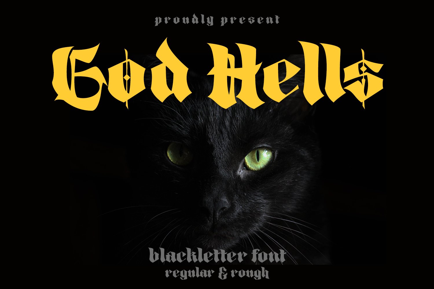 God Hells - Blackletter Font cover image.