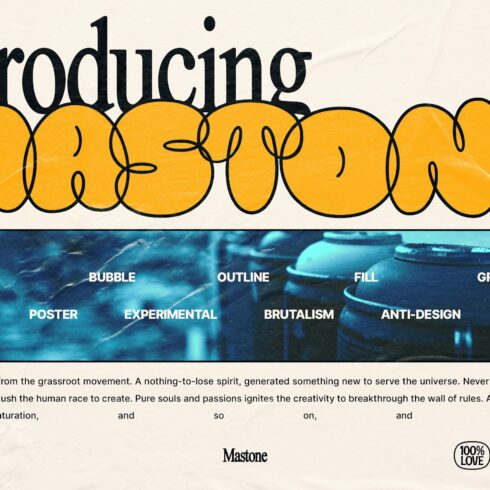 Mastone - Urban Bubble Fontscover image.