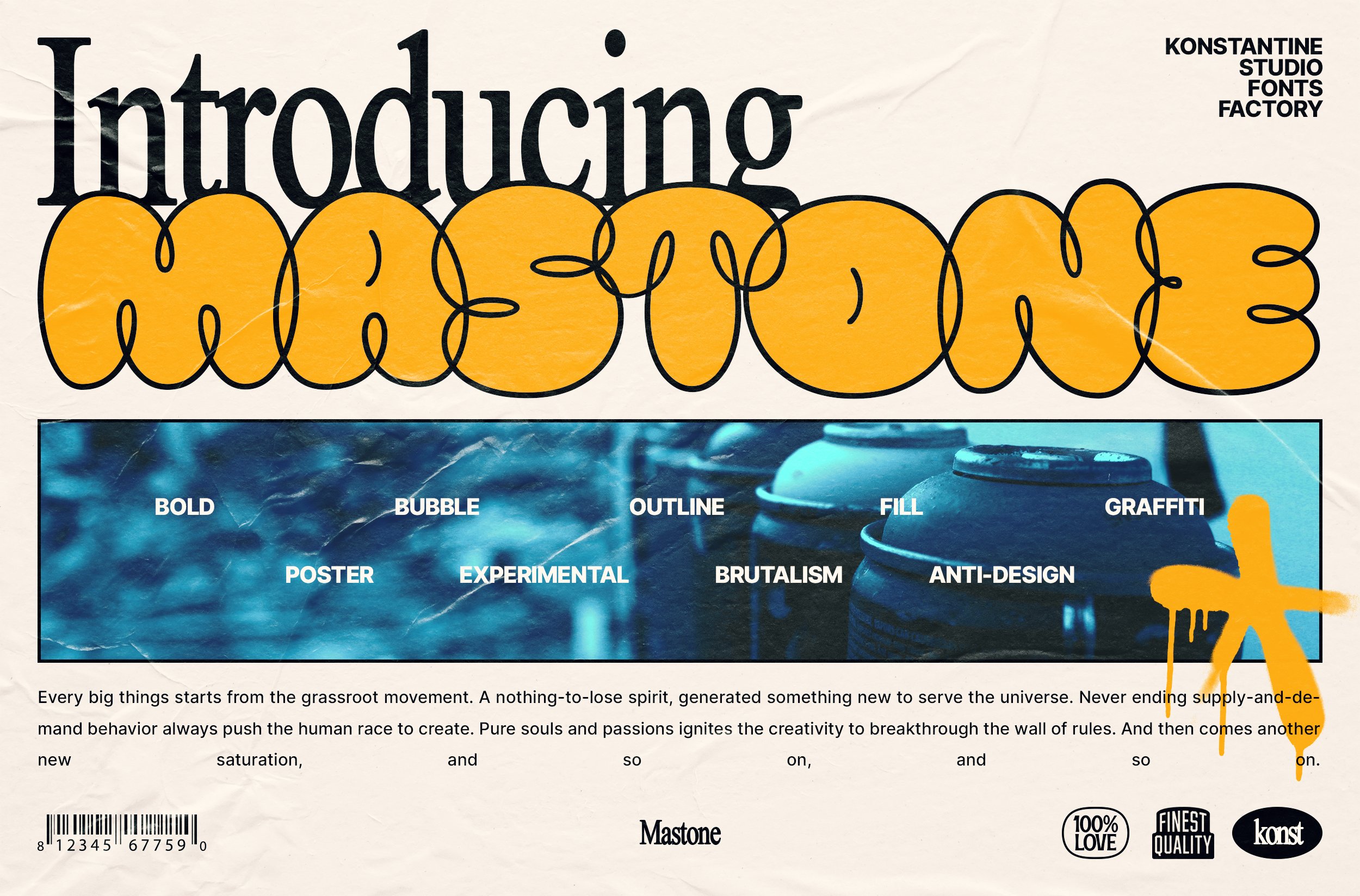 Mastone - Urban Bubble Fontscover image.