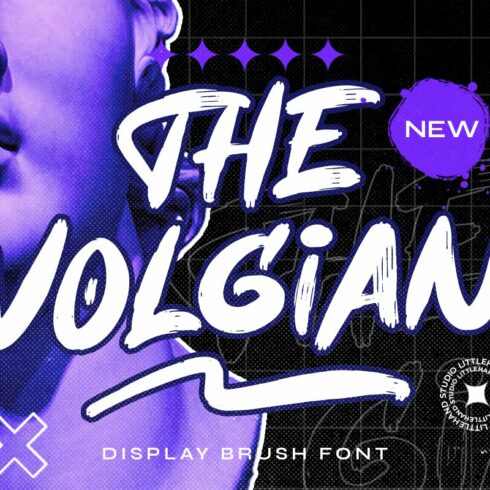 The Volgian - Display Brush font cover image.