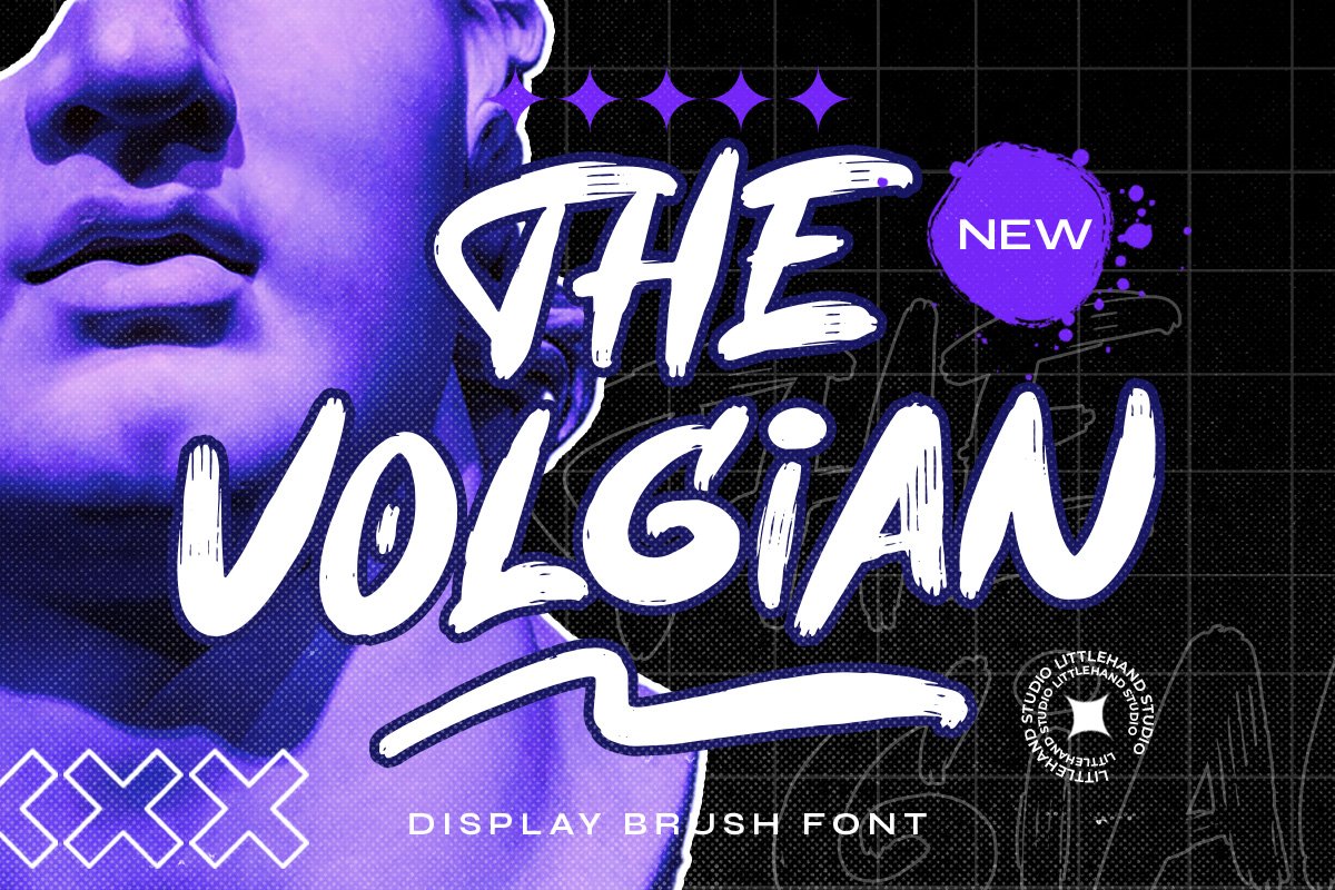 The Volgian - Display Brush font cover image.