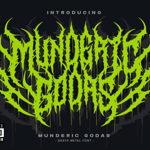 Munderic Godas - Death Metal Font cover image.