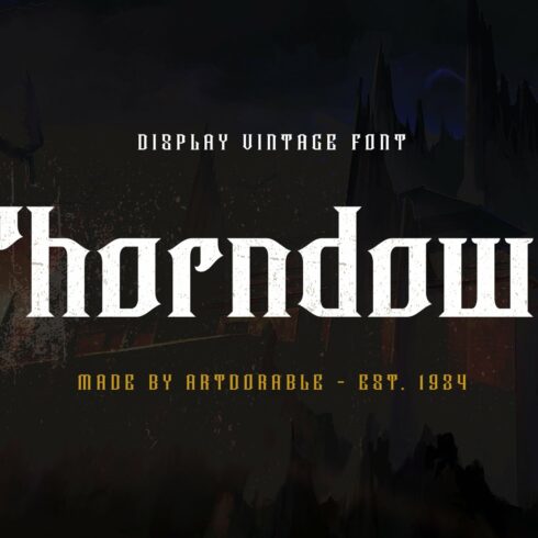 Thorndown - Vintage Display Font cover image.