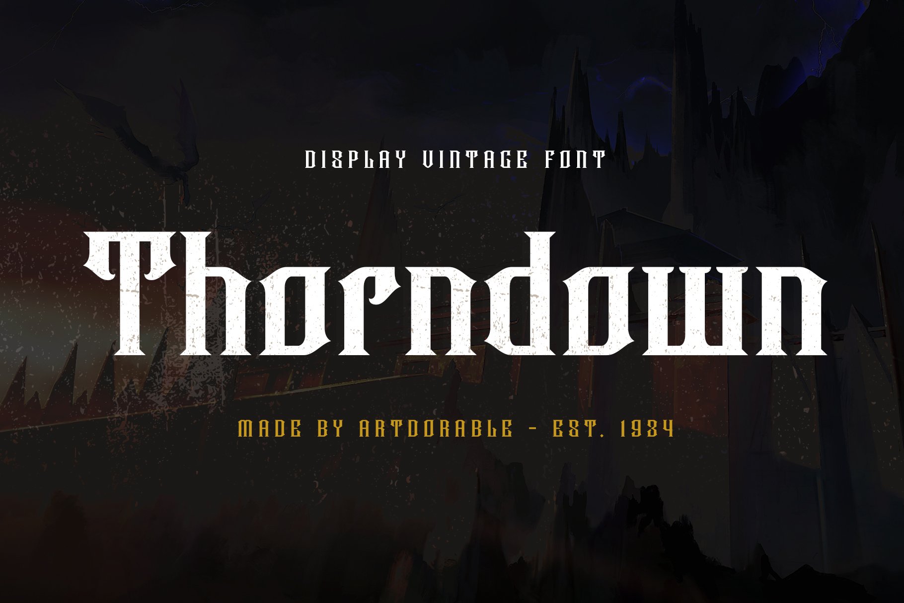 Thorndown - Vintage Display Font cover image.