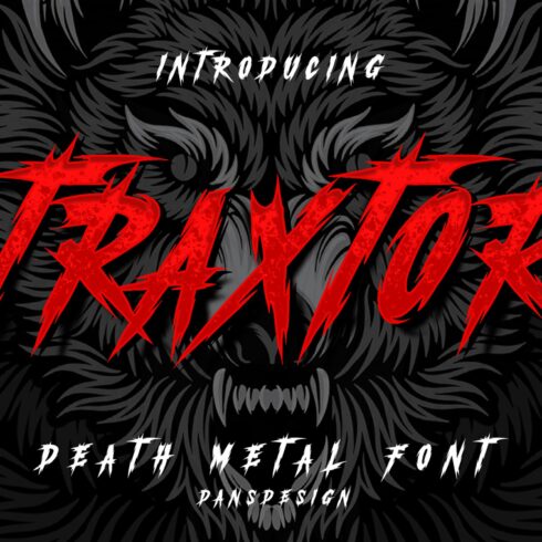 TRAXTOR Modern Metal Font cover image.