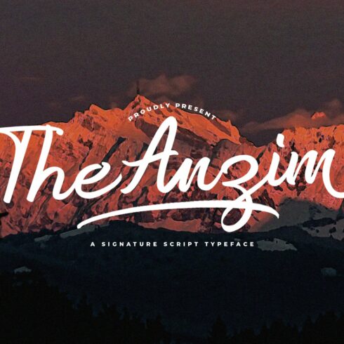 Anzim - Signature Script Font cover image.