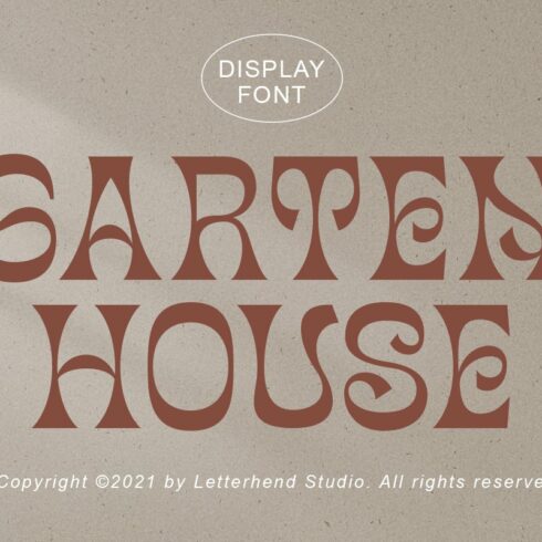 Garten House - Unique Display Font cover image.