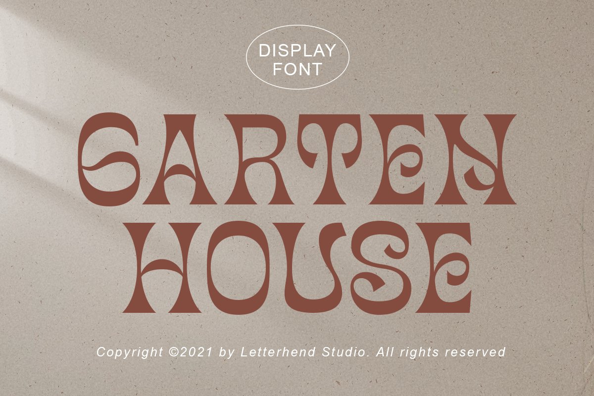 Garten House - Unique Display Font cover image.