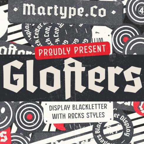 Glofters Blackletter Display Font cover image.