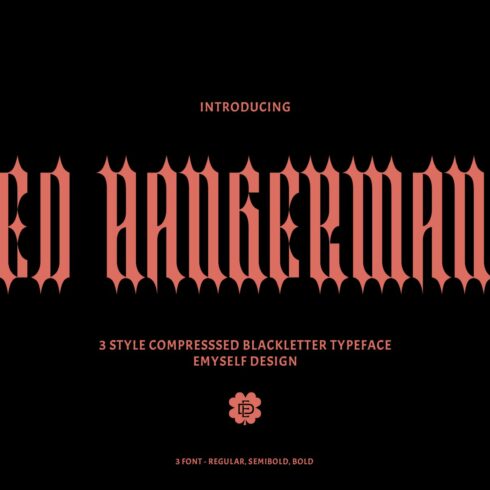 ED Hangerman - Blackletter Typeface cover image.