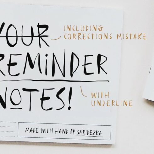 Reminder Notes - Handwritten Font cover image.