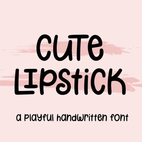Cute Lipstick Playful Font cover image.