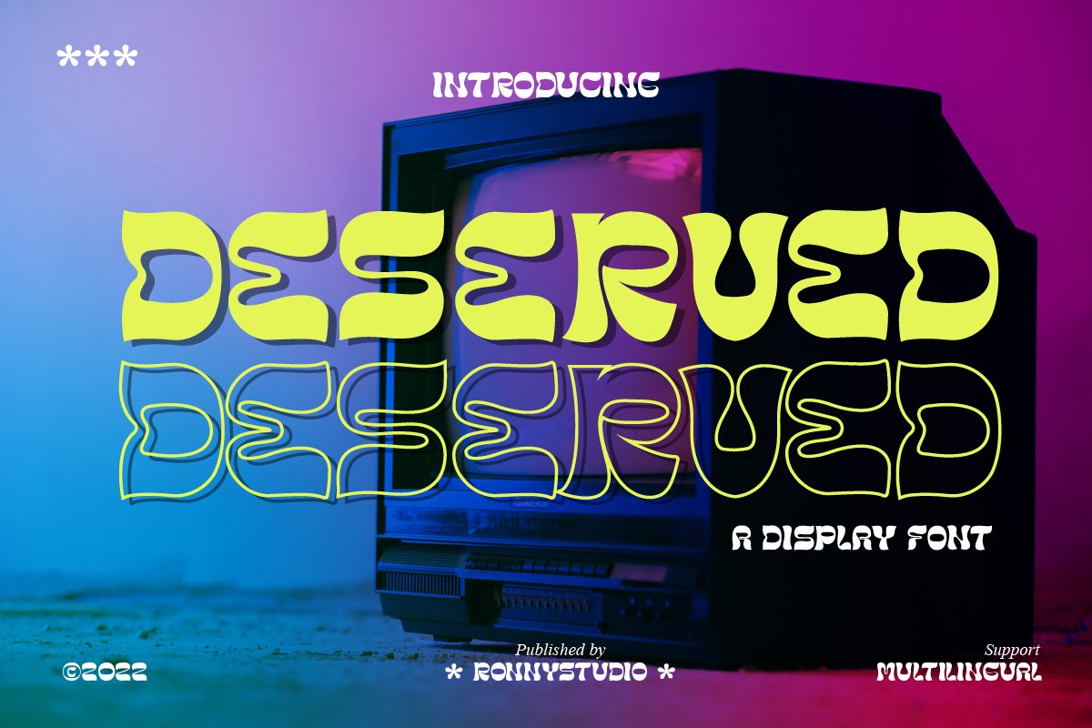 Deserved - A Display Font cover image.