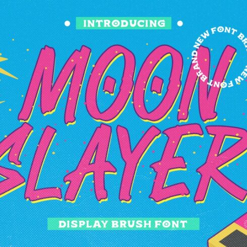 Moon Slayer - Display Brush Font cover image.