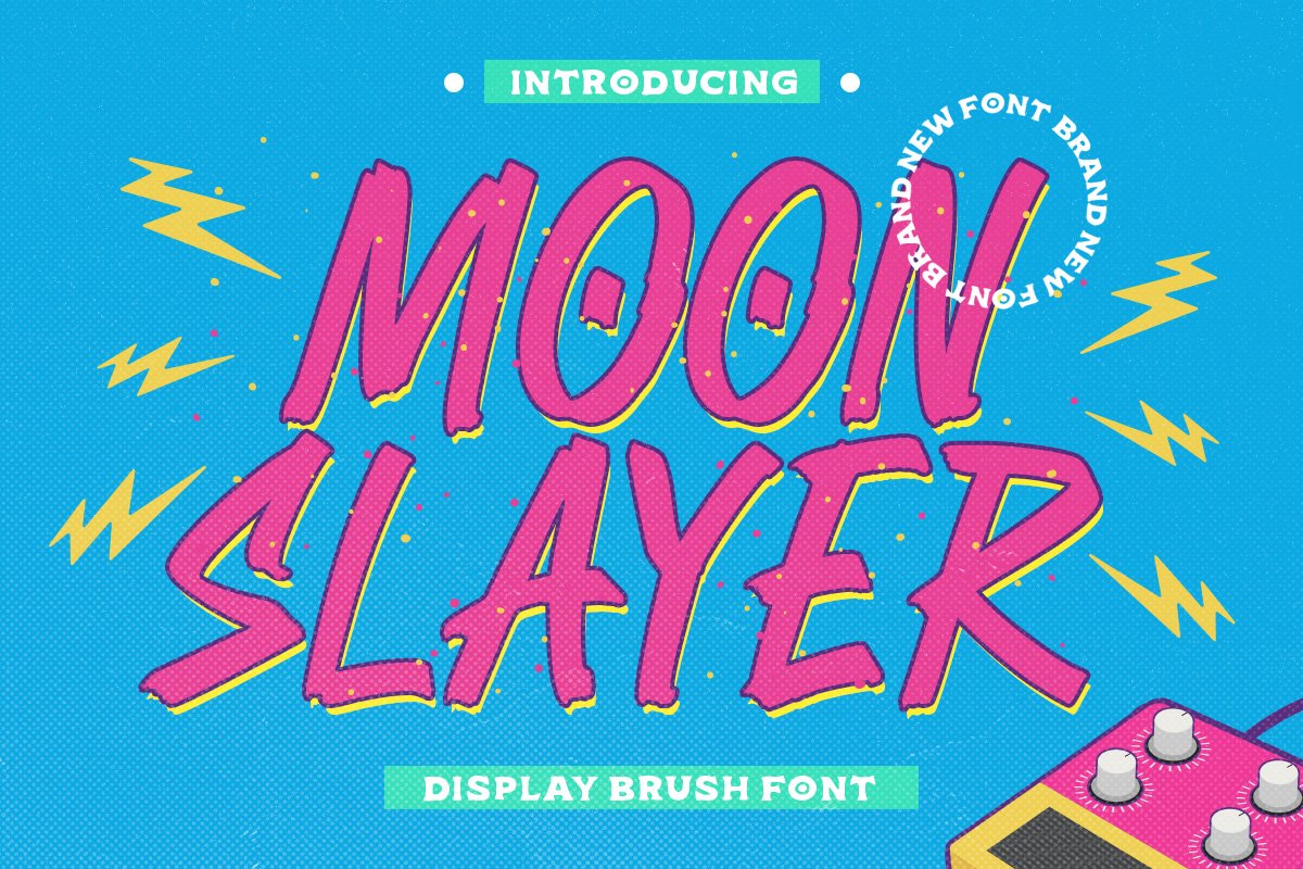 Moon Slayer - Display Brush Font cover image.