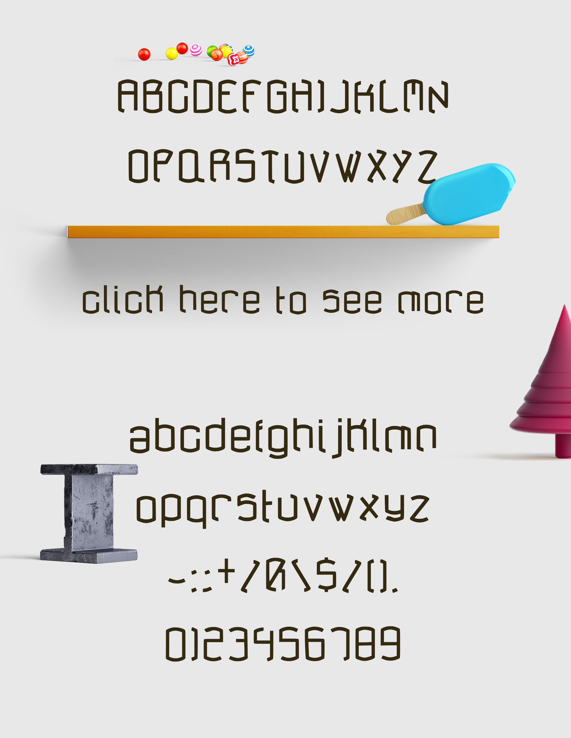 anlock - Typeface preview image.