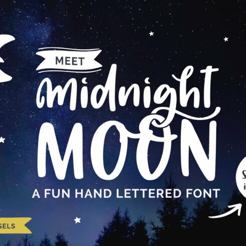 Midnight Moon Font and Symbols cover image.