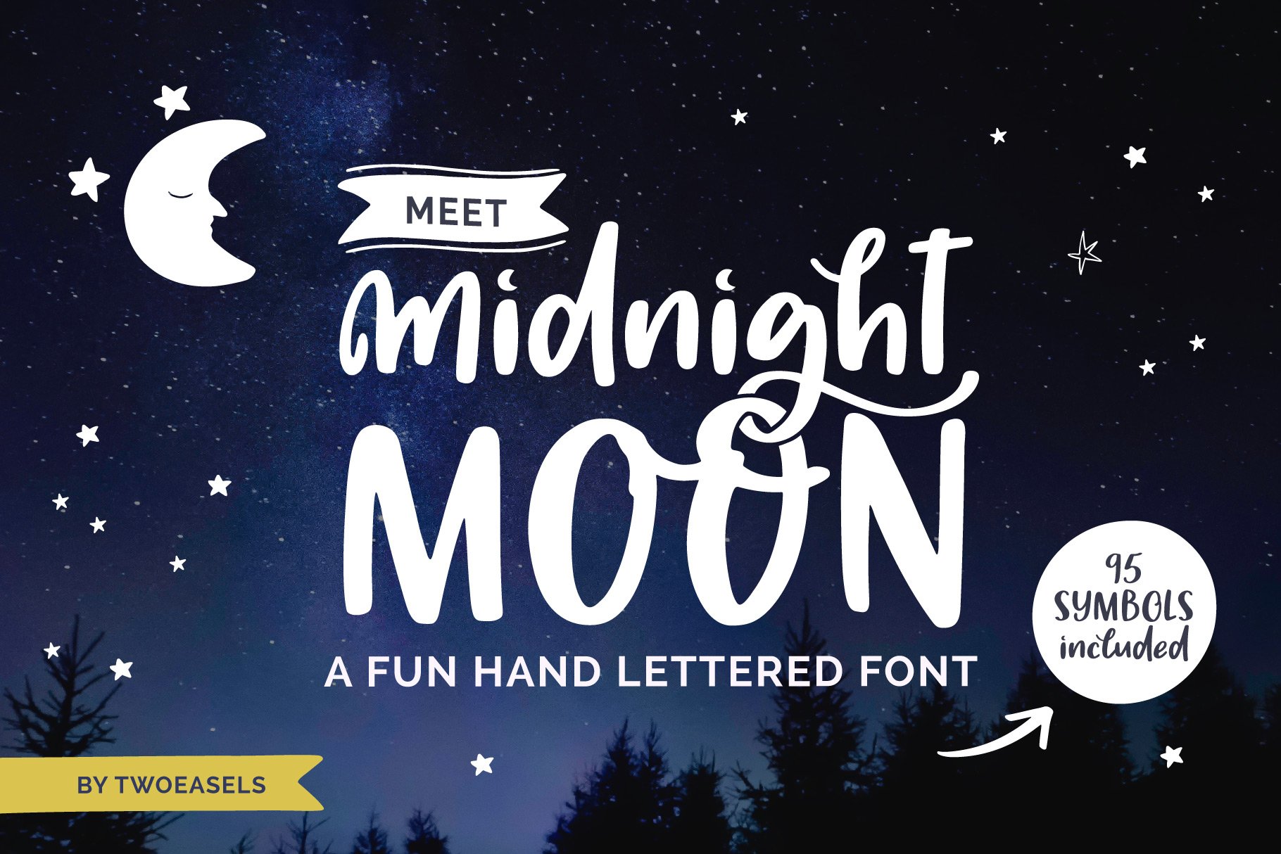 Midnight Moon Font and Symbols cover image.