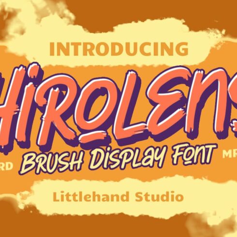 Hirolens - Brush Display Font cover image.