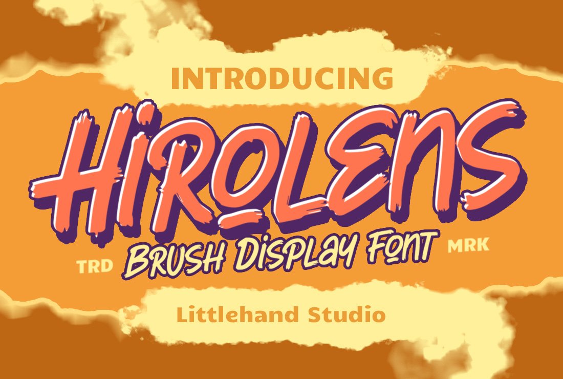 Hirolens - Brush Display Font cover image.