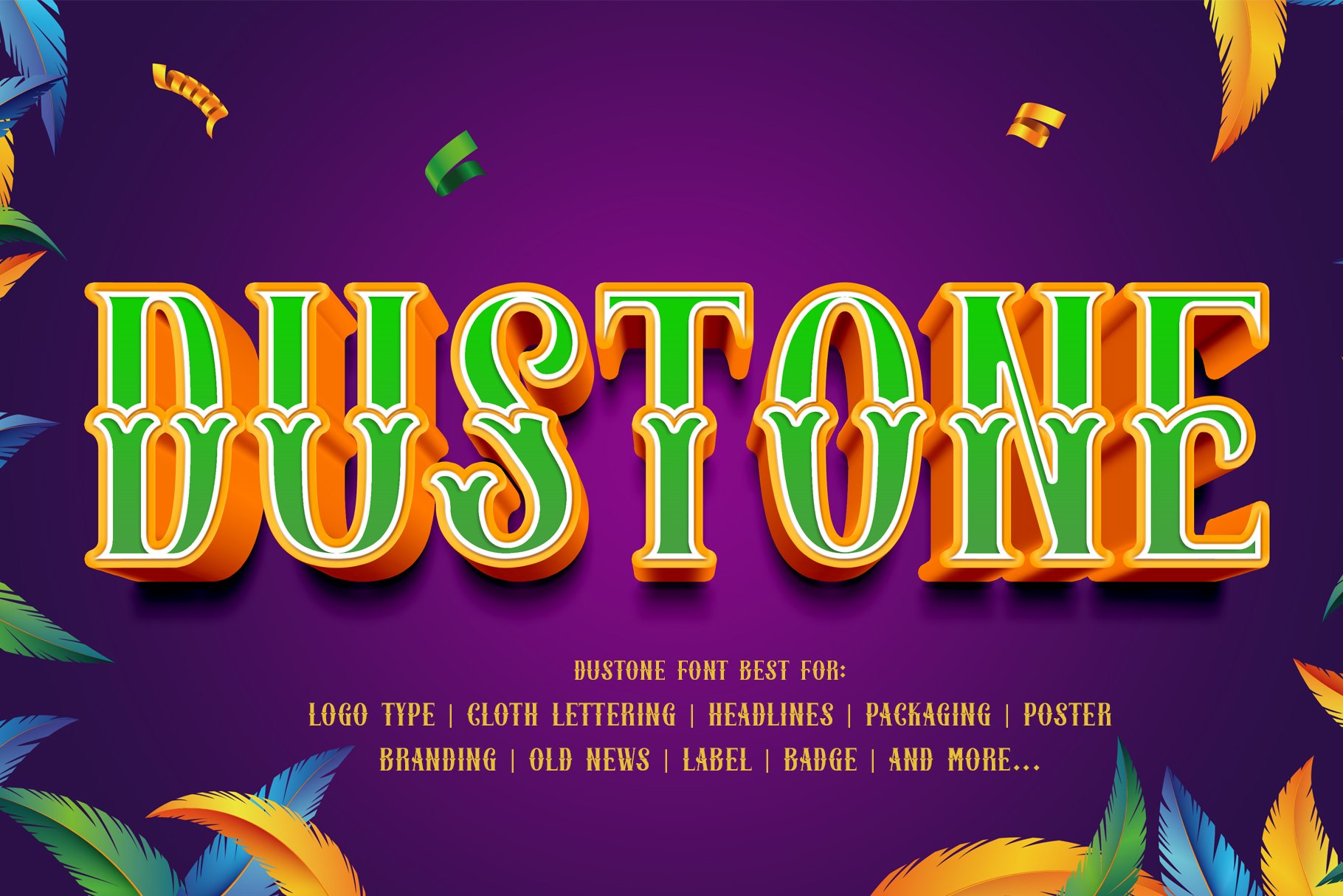 Dustone - Vintage Display Font cover image.