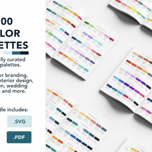 100 Color Palettes for Brandingcover image.