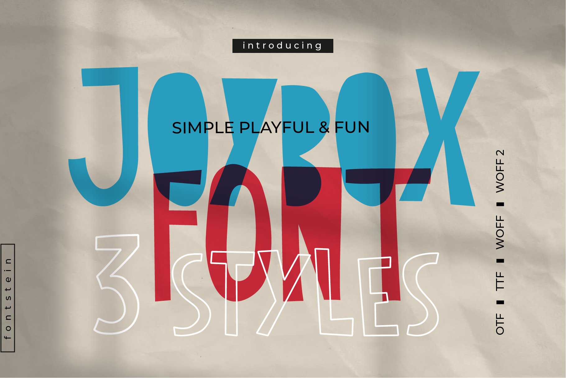JOYBOX | Cutout font + Outline cover image.