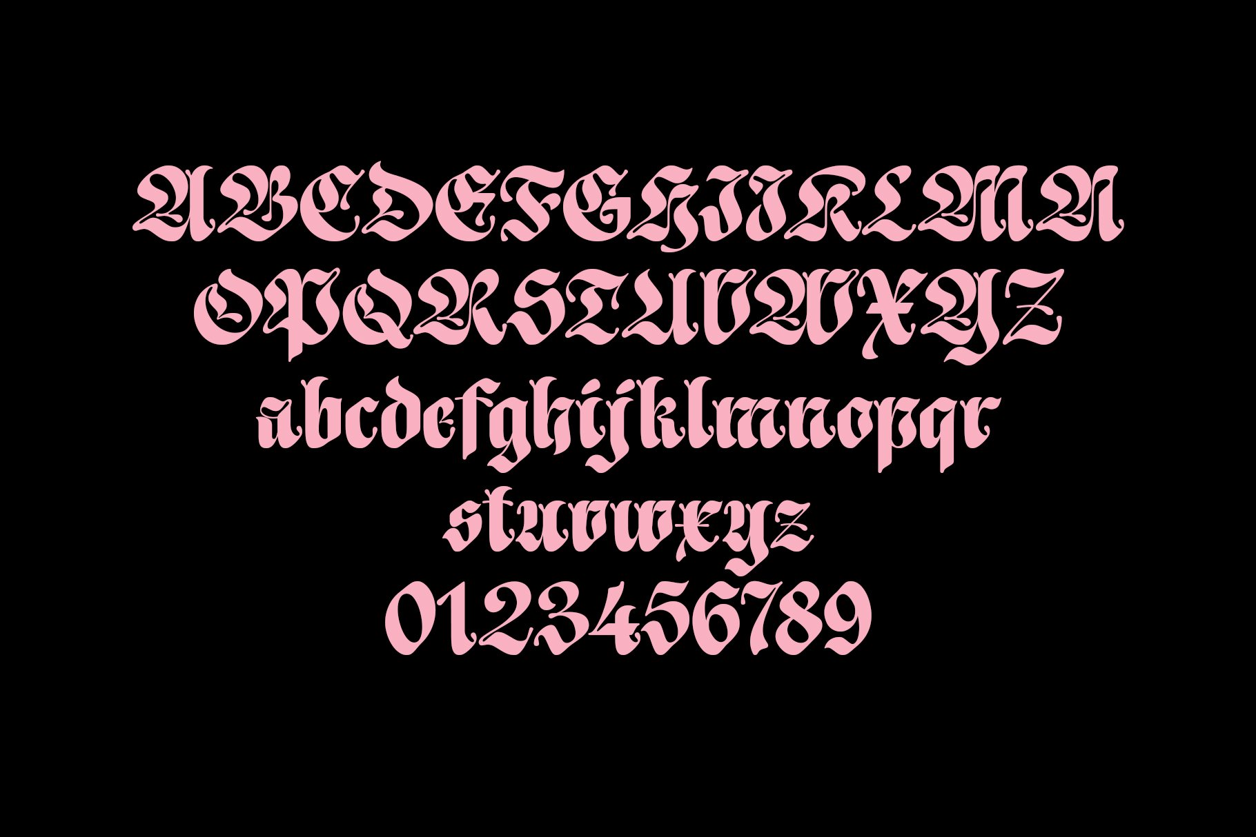 ED Lacour - Blackletter Typeface preview image.