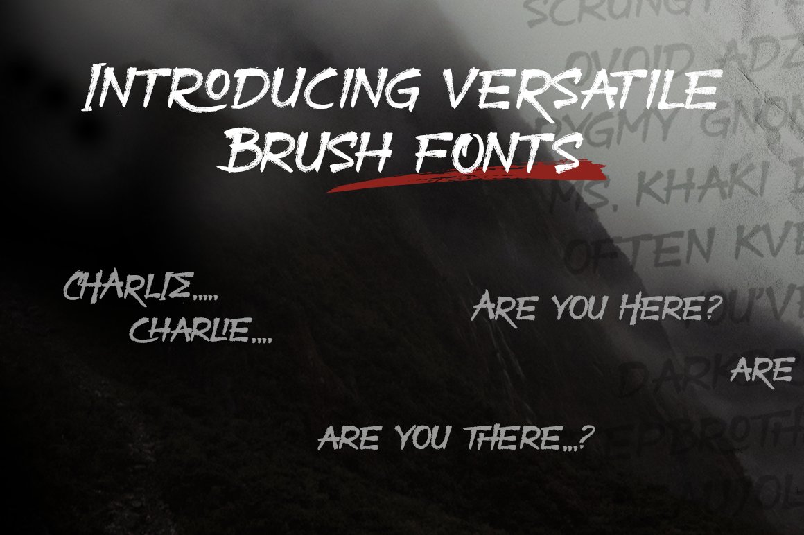 Charlies Brush Font preview image.