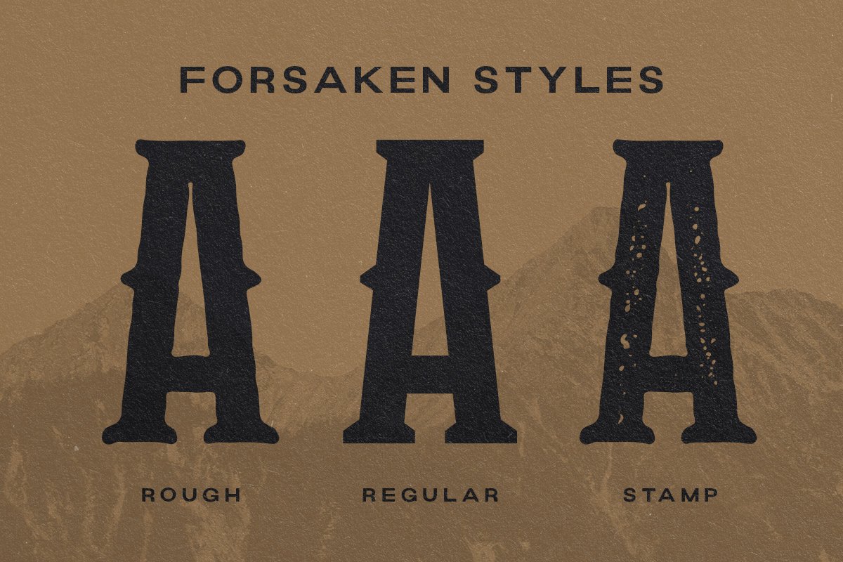 Forsaken - Display Font preview image.