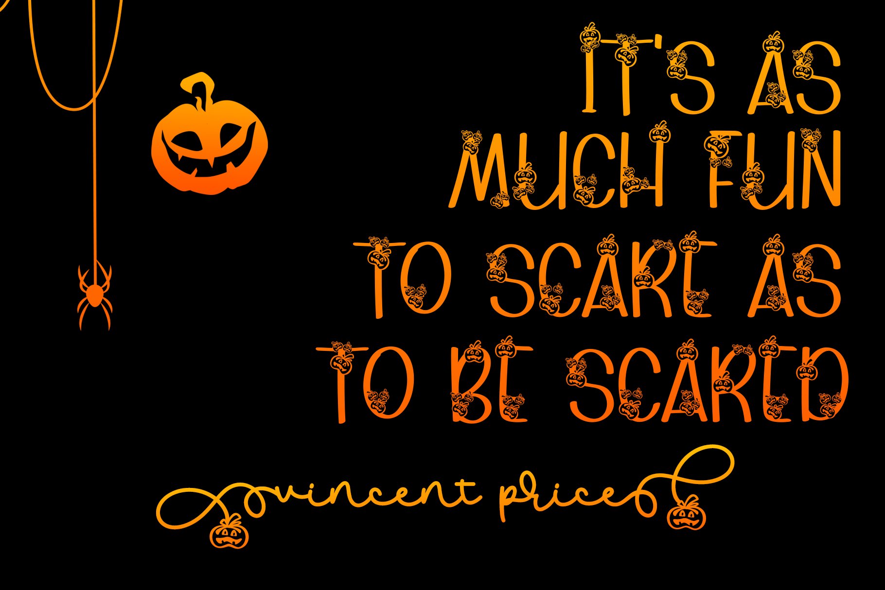 Spooky Pumpkin | Halloween Font preview image.