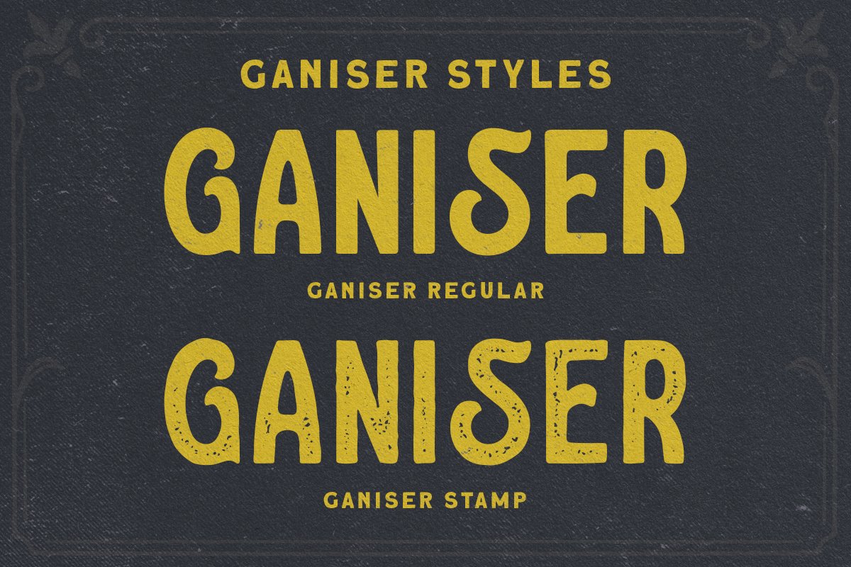 Ganiser Sans - Extra Premade Logo preview image.