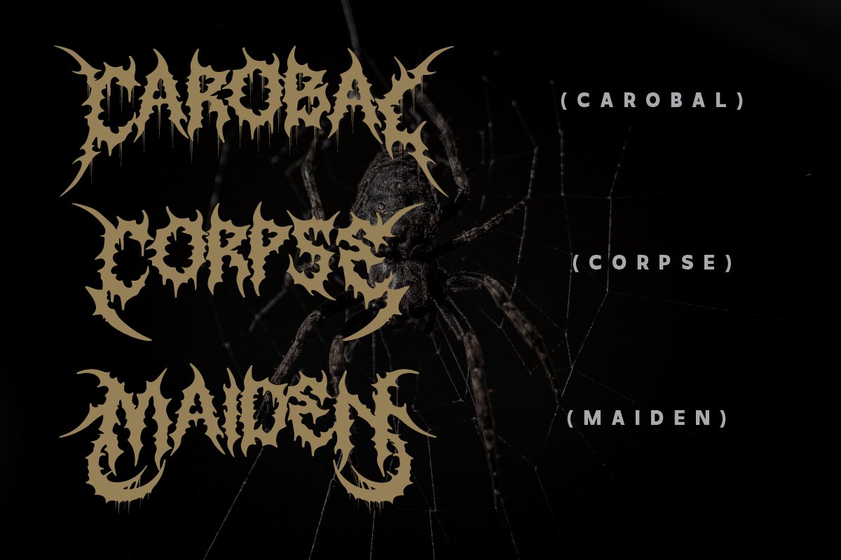 Crucial Noise - Death Metal Font preview image.