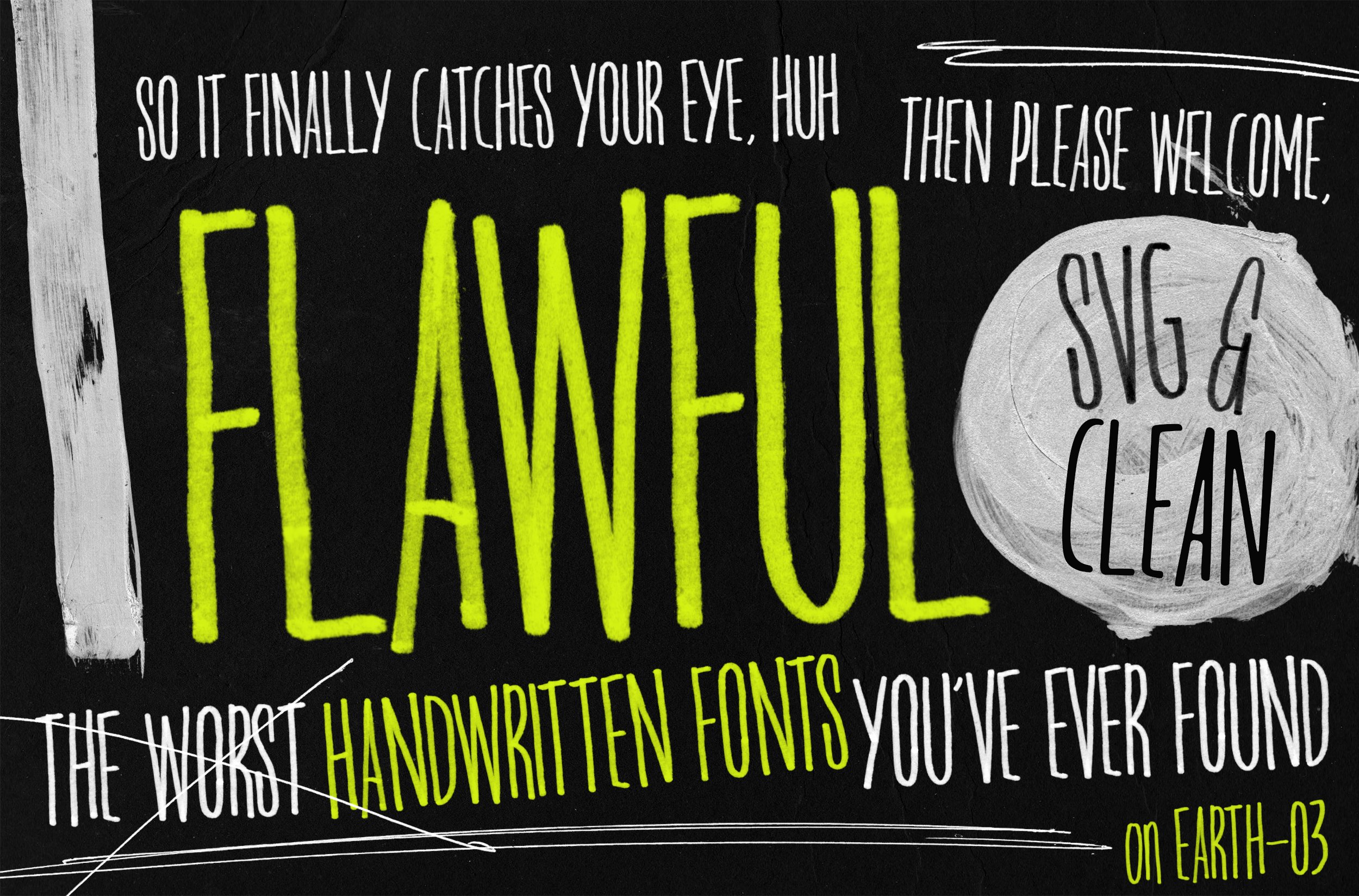 Flawful - Handwriting SVG Fonts preview image.