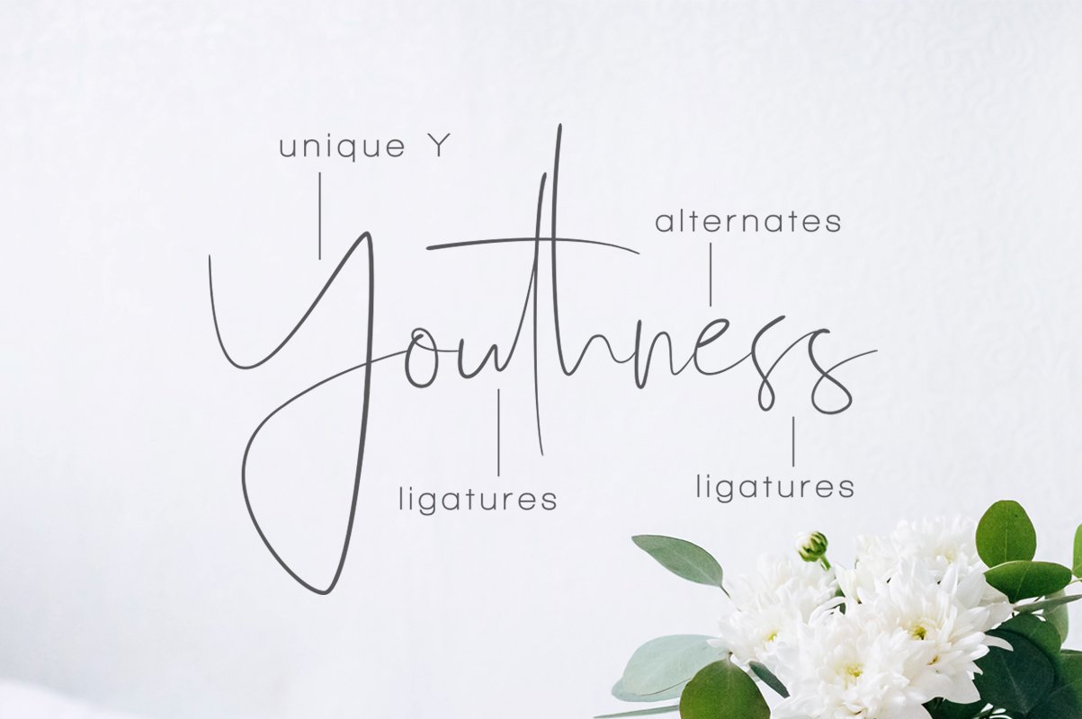 Youthness - A Classy Script preview image.
