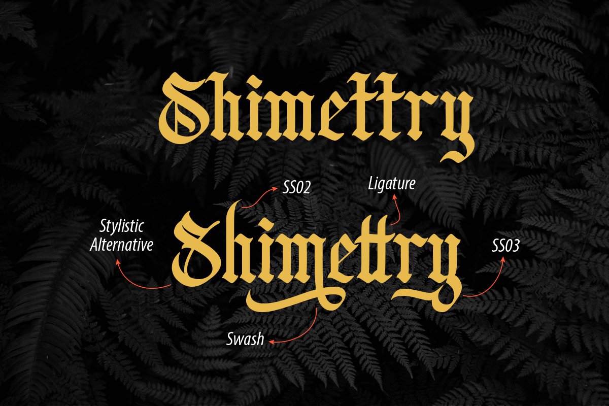 Bugheds - Blackletter Font preview image.