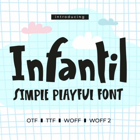 INFANTIL | Cute hand drawn font cover image.