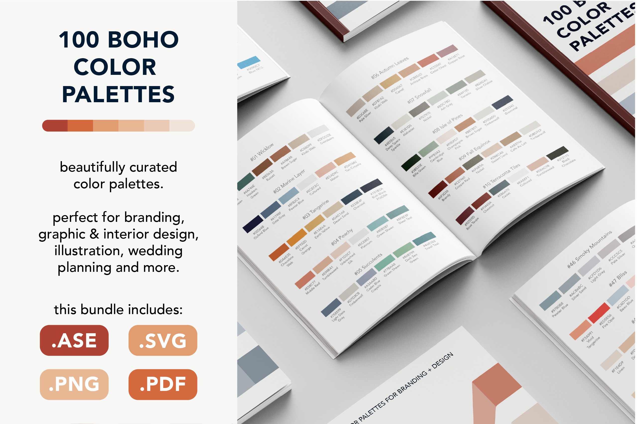 100 Boho Color Palettespreview image.
