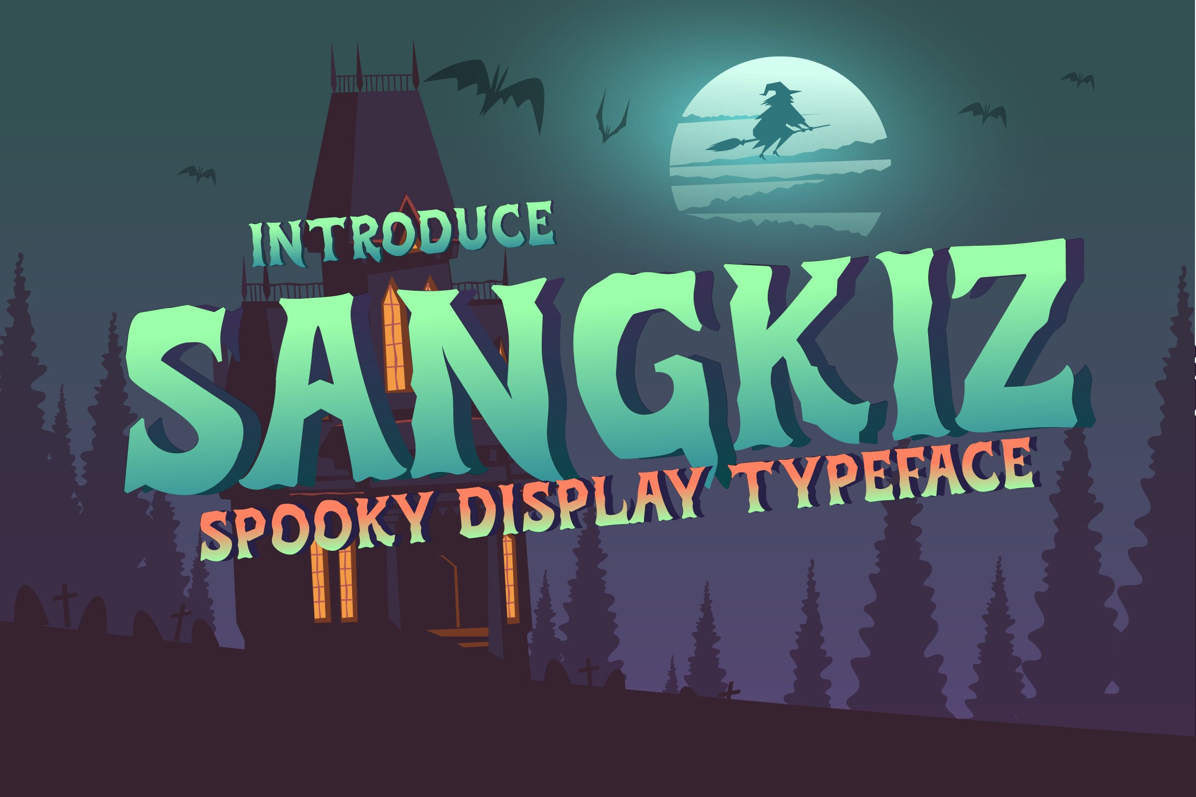 Sangkiz - Spooky Display Typeface cover image.