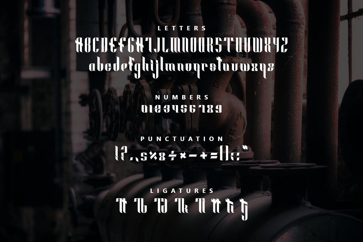 Jager Master Modern Blackletter Font preview image.