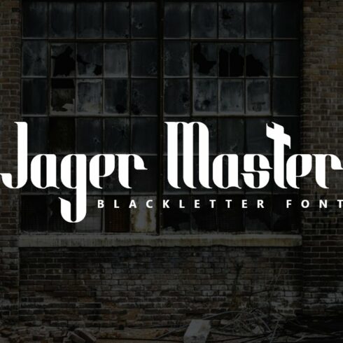 Jager Master Modern Blackletter Font cover image.