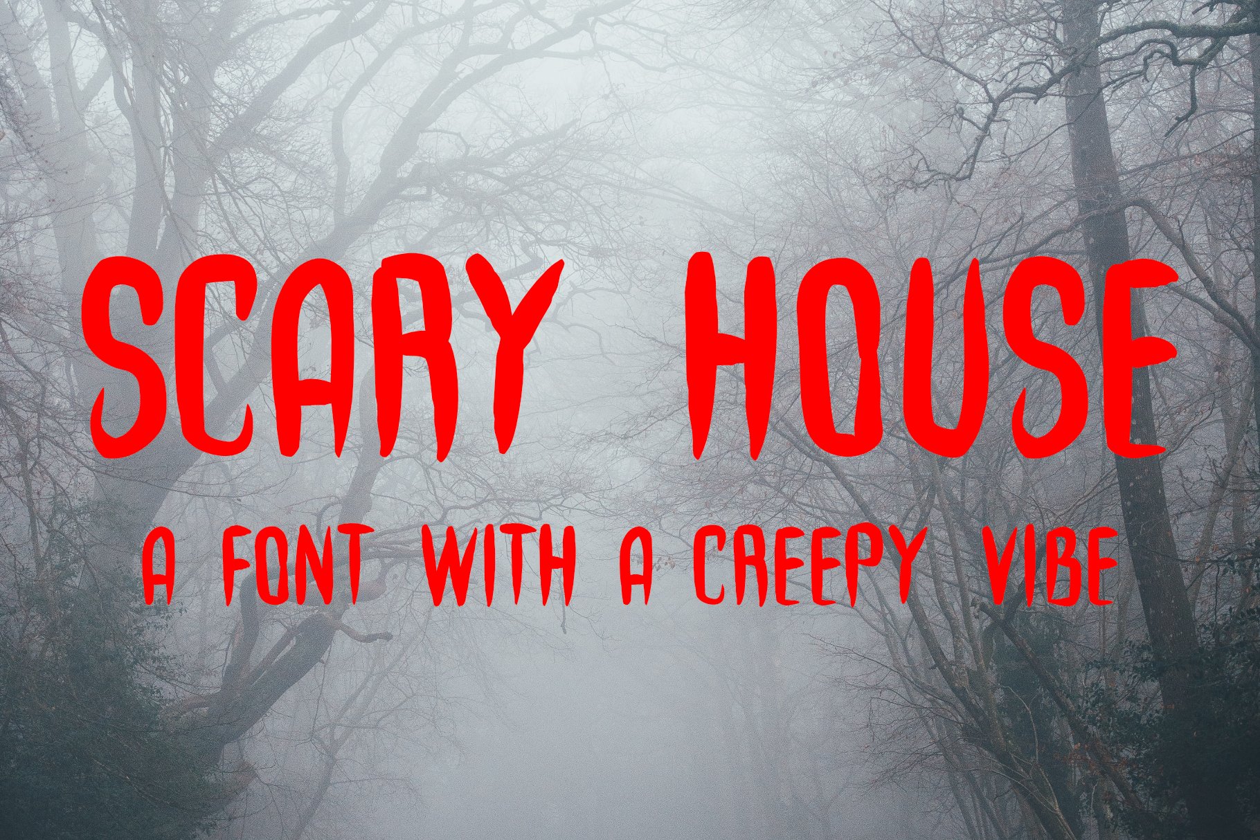 Scary House | a creepy font cover image.