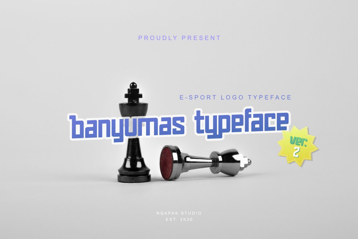 Banyumas Typeface | E-sport Typeface cover image.