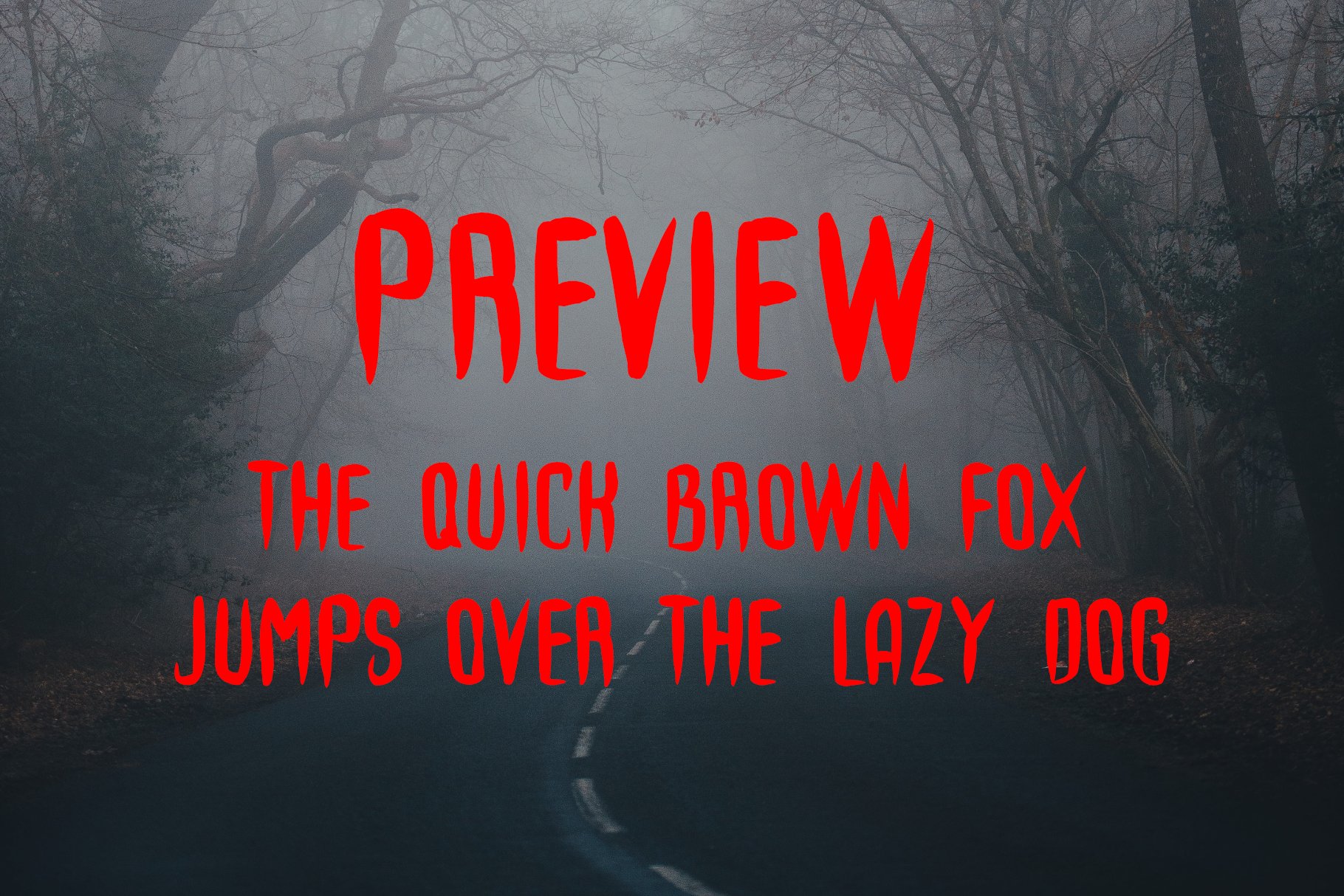 Scary House | a creepy font preview image.