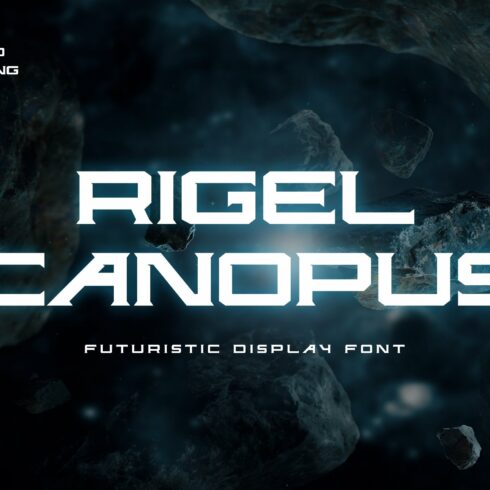 Rigel Canopus Futuristic Font cover image.