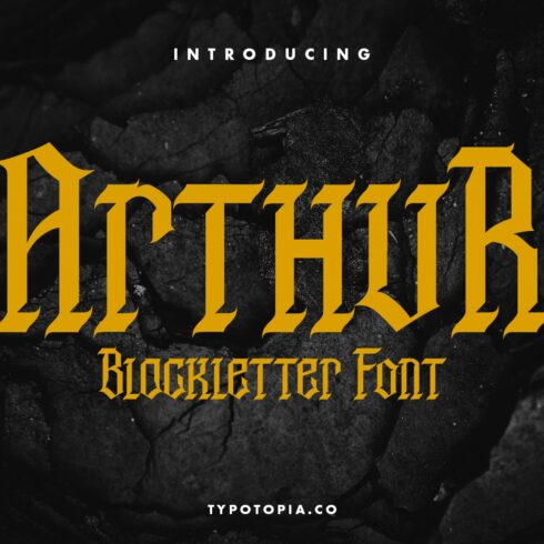 Arthur Blackletter Font cover image.