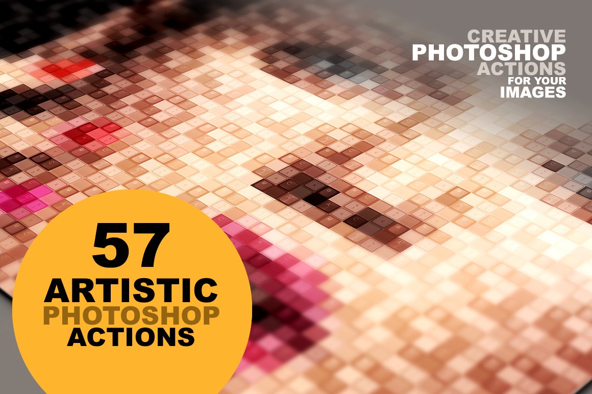 57 Artistic Photoshop Actionscover image.